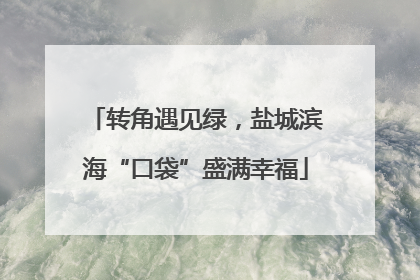 转角遇见绿，盐城滨海“口袋”盛满幸福