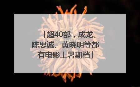 超40部，成龙、陈思诚、黄晓明等都有电影上暑期档