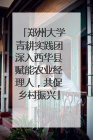 郑州大学青耕实践团深入西华县赋能农业经理人，共促乡村振兴