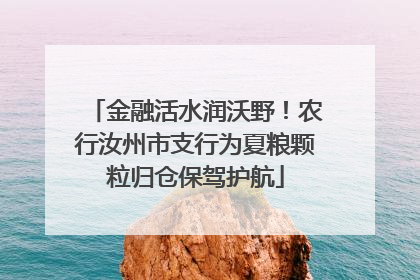 金融活水润沃野！农行汝州市支行为夏粮颗粒归仓保驾护航