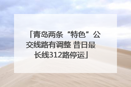 青岛两条“特色”公交线路有调整 昔日最长线312路停运