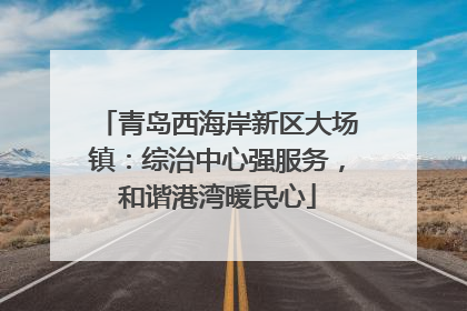 青岛西海岸新区大场镇：综治中心强服务，和谐港湾暖民心