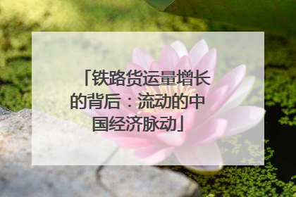 铁路货运量增长的背后：流动的中国经济脉动