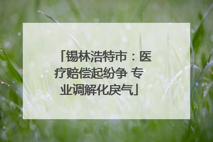 锡林浩特市：医疗赔偿起纷争 专业调解化戾气