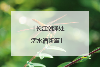 长江潮涌处 活水谱新篇