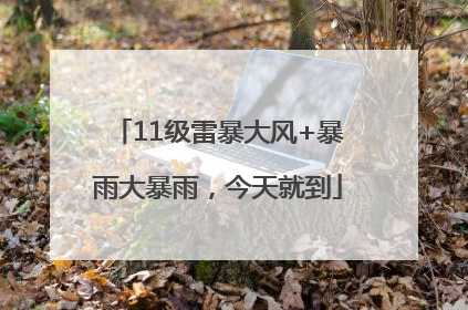 11级雷暴大风+暴雨大暴雨，今天就到