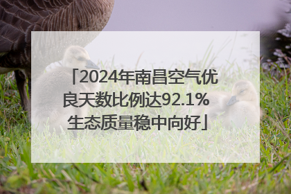 2024年南昌空气优良天数比例达92.1% 生态质量稳中向好