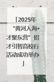 2025年“黄河入海•才聚东营”招才引智高校行活动成功举办
