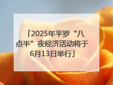 2025年平罗“八点半”夜经济活动将于6月13日举行