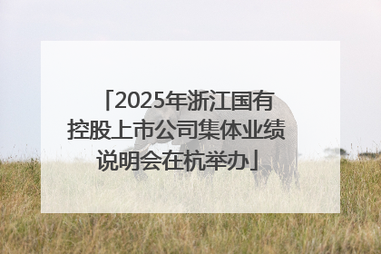 2025年浙江国有控股上市公司集体业绩说明会在杭举办