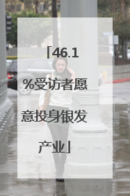 46.1%受访者愿意投身银发产业
