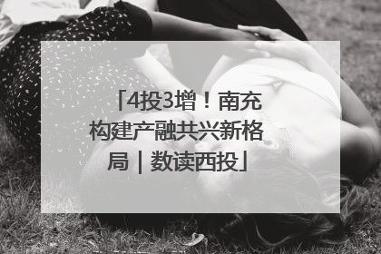 4投3增！南充构建产融共兴新格局｜数读西投