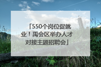 550个岗位促就业！禹会区举办人才对接主题招聘会