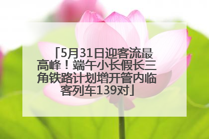 5月31日迎客流最高峰！端午小长假长三角铁路计划增开管内临客列车139对