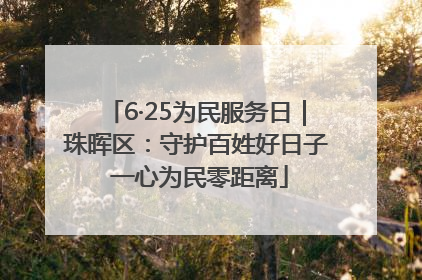 6·25为民服务日｜珠晖区：守护百姓好日子 一心为民零距离