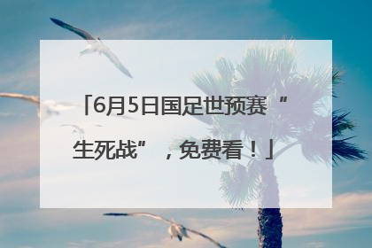 6月5日国足世预赛“生死战”，免费看！