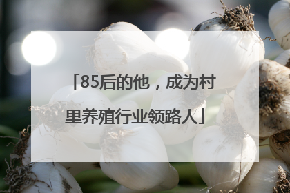 85后的他，成为村里养殖行业领路人