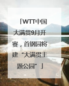 WTT中国大满贯9月开赛，首钢园将建“大满贯主题公园”